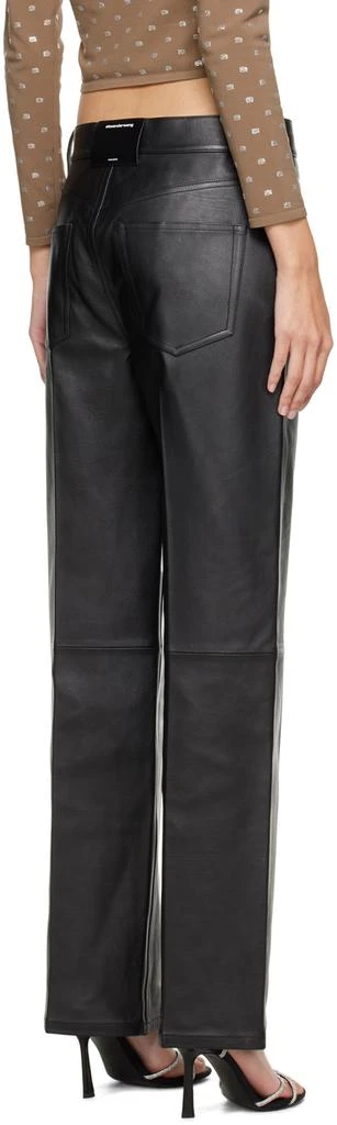 Alexander Wang Black Stacked Leather Pants 3