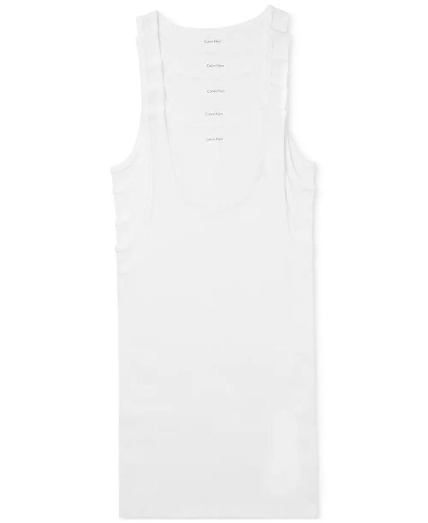 Calvin Klein Men's 5-Pack Cotton Classics Tank Top Undershirts