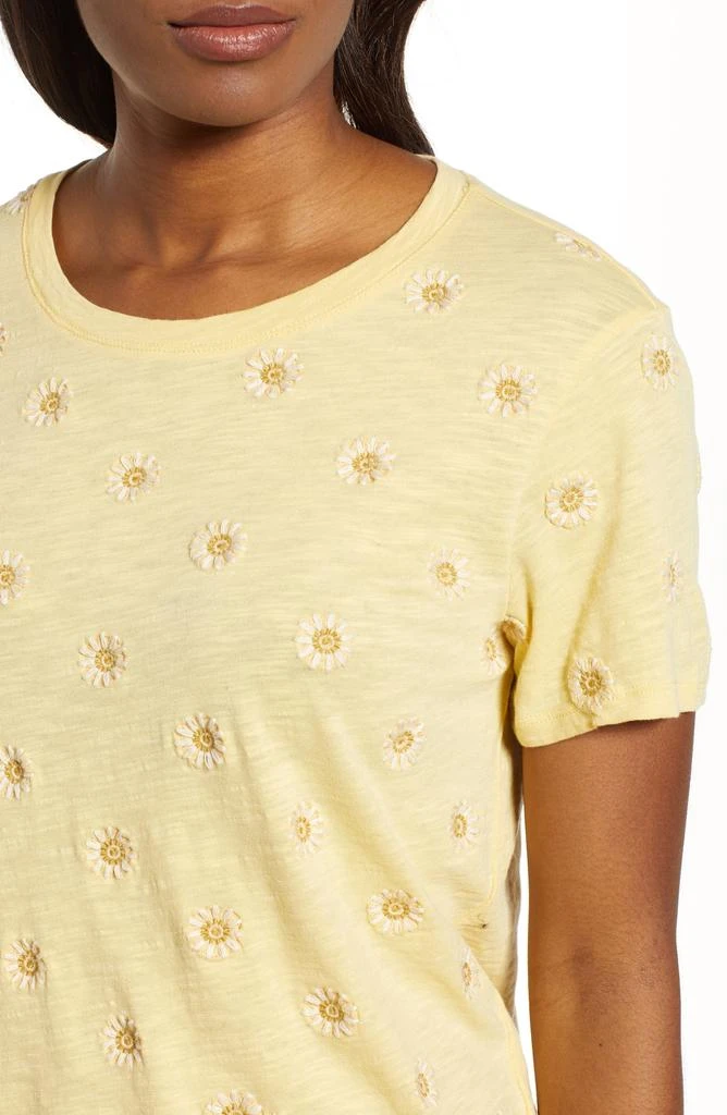 Lucky Brand Daisy All Over Embroidered Cotton Tee 4