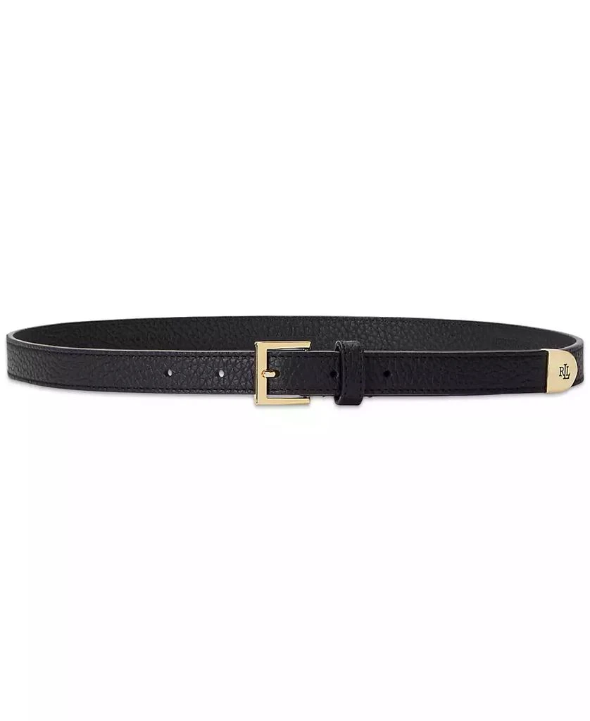 Women's Pebbled Leather Skinny Belt $65