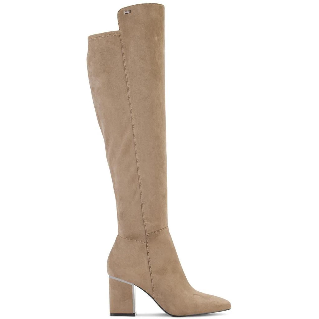 DKNY Cilli Womens Microsuede Block Heel Knee-High Boots 2