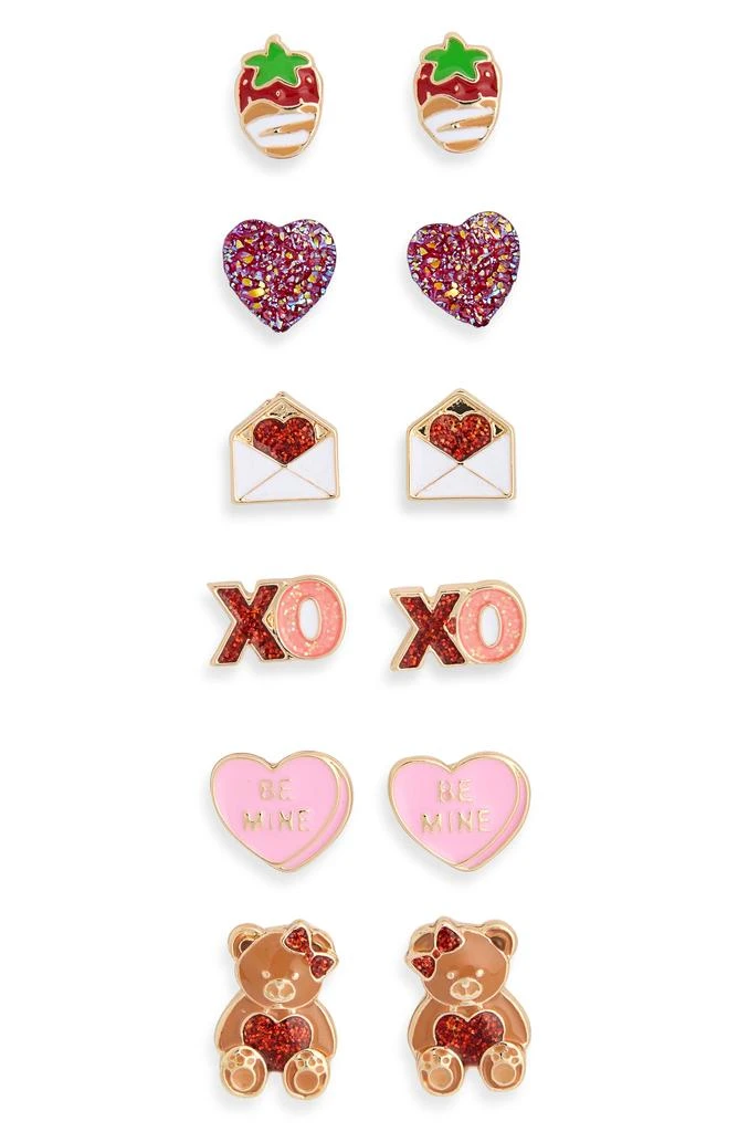 Leith Valentine
s Day Set of 6 Stud Earrings