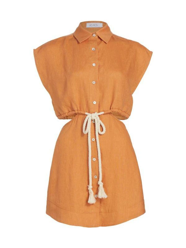 Hevron Simona Drawstring Cut Out Minidress 6