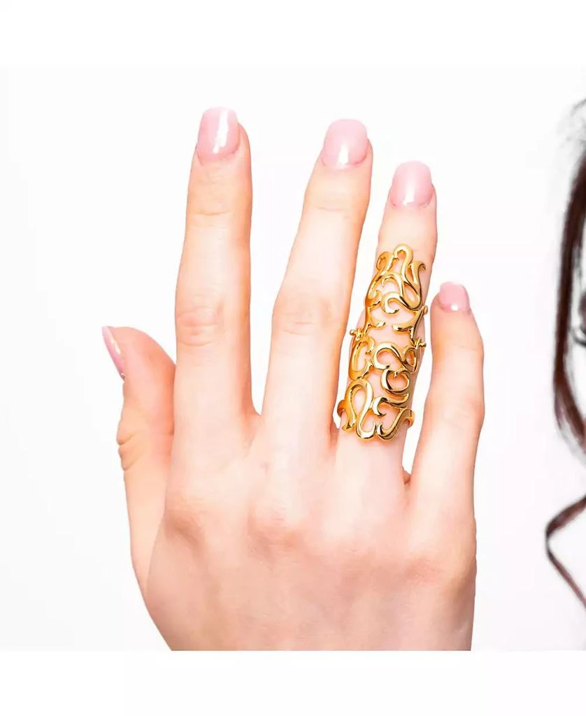 Lucy Quartermaine Elements Air Armour Ring in Gold Vermeil 4