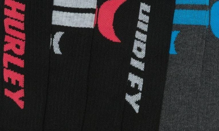 Hurley Pack of 6 Terry Crew Socks 2