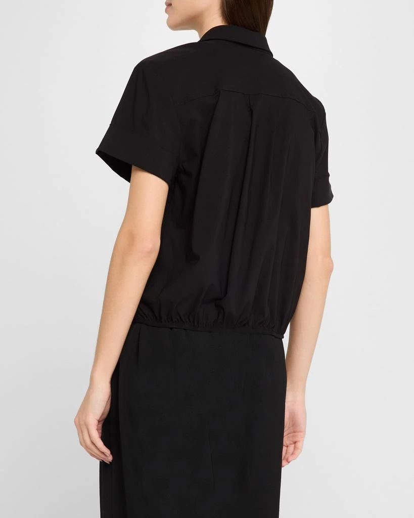 Finley Alli Twist-Front Solid Stretch Shirt 3