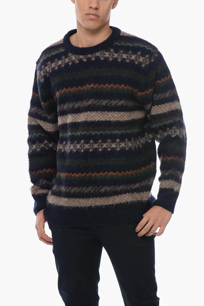 Howlin Patterned Wool Crew-neck Sweater 4