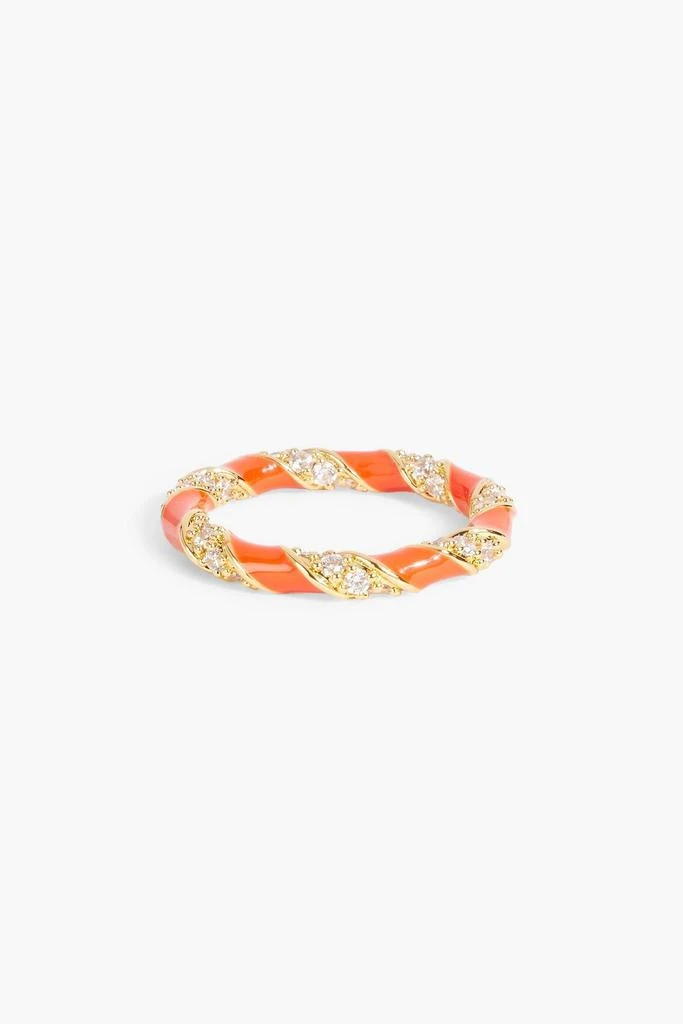 Zimmermann Gold-tone crystal and enamel ring from THE OUTNET US