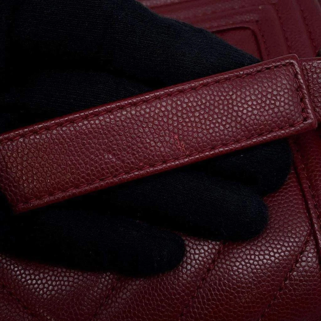 Chanel Chanel Red Caviar Leather Small Chevron Boy Bag 14