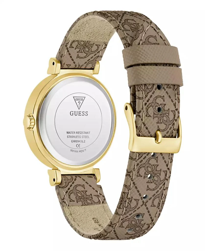 GUESS Women
s Beige Gold Tone Analog Watch, 32mm 3
