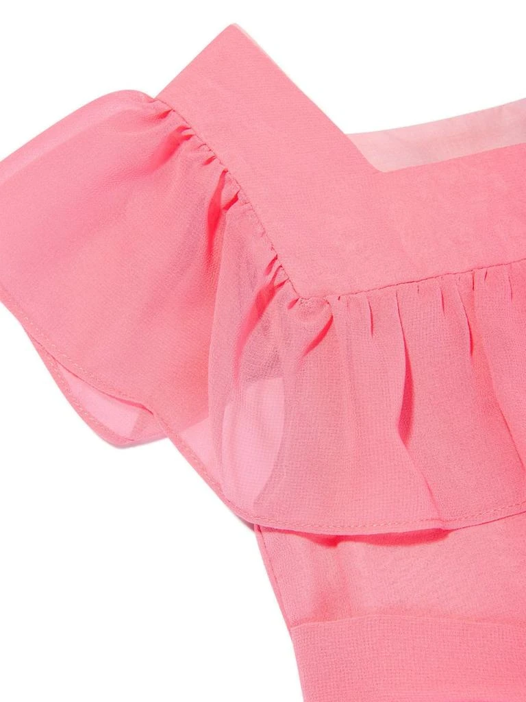 Patachou Patachou Bow-Detailed Square Neck Chiffon Dress 4
