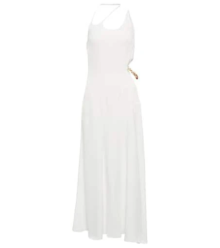 knee length dresses for ladies Valletta Bustier Midi Dress - White Multi main image 0