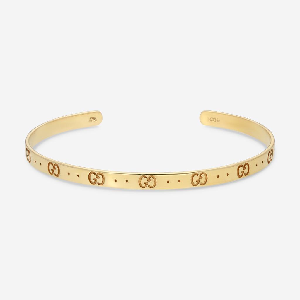 Gucci Gucci Icon 18K Yellow Gold Thin Bangle Bracelet YBA434524001017