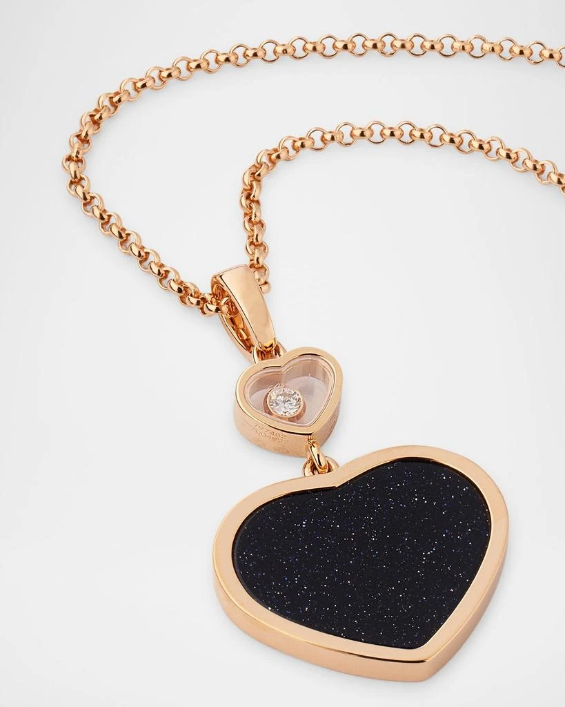 Chopard Happy Hearts 18K Rose Gold Aventurine Pendant Necklace 3