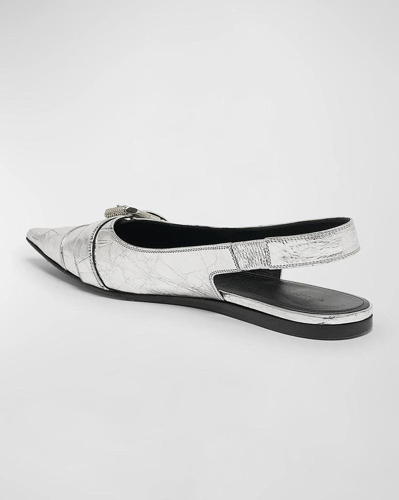 Givenchy Voyou Metallic Buckle Slingback Ballerina Flats 4