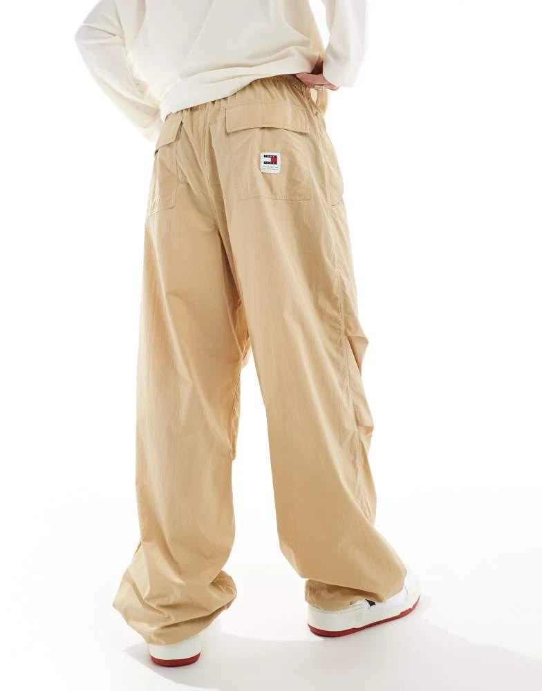 Tommy Jeans Tommy Jeans nylon parachute pants in beige 4