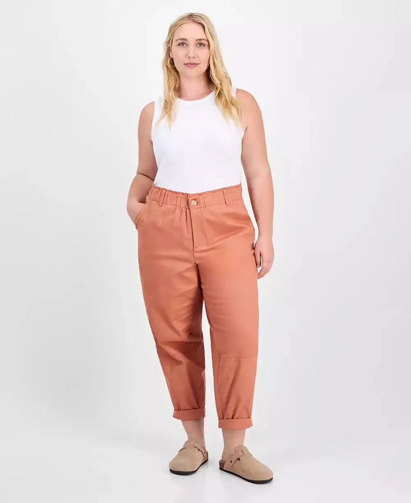Plus Size Sky Rise Paperbag Pants  On Sale Now with Up to 31% Off |  Discover Exclusive Deals & Savings at BeyondStyle  Authentic Democracy  pants|women's fashion|pants & leggings with Limited-Time