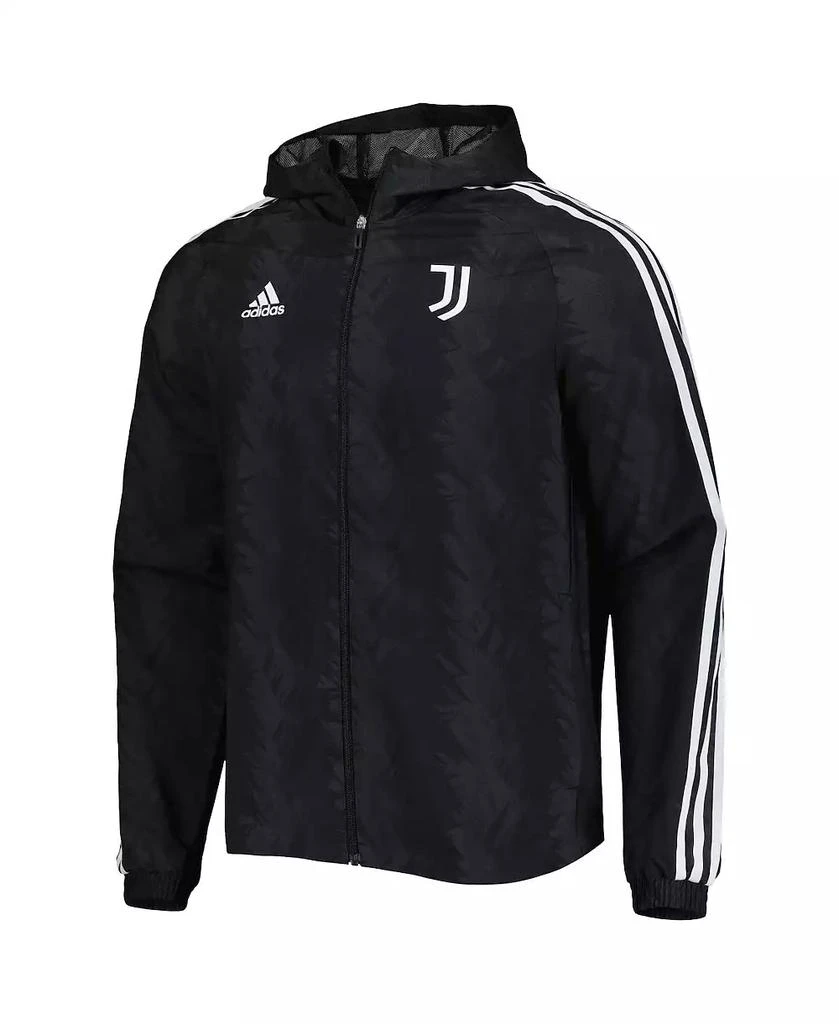 Adidas Men's Charcoal Juventus DNA Raglan Full-Zip Hoodie Windbreaker Jacket 3