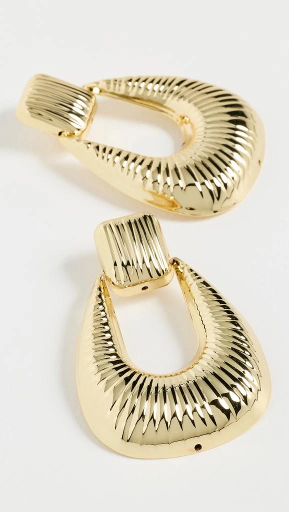 Ronny Kobo Striated Door Knocker Earrings 4