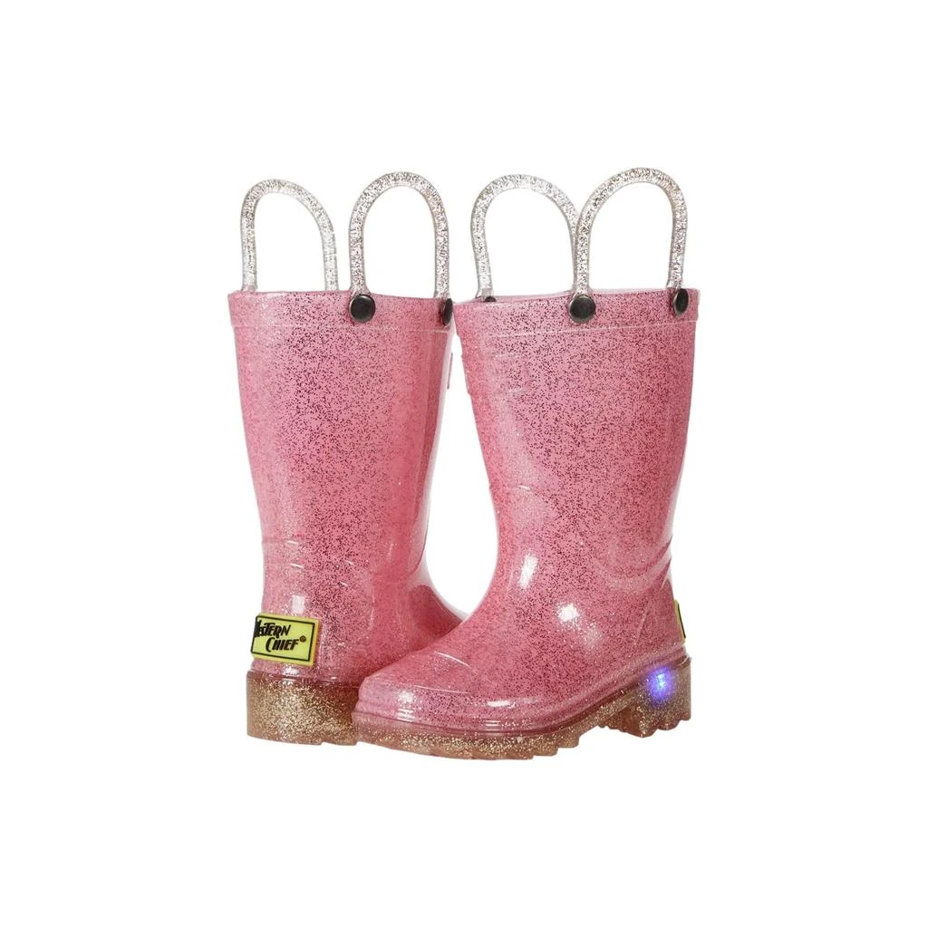 Western Chief Toddler  Sparkle Lighted PVC Rain Pink 24124681P