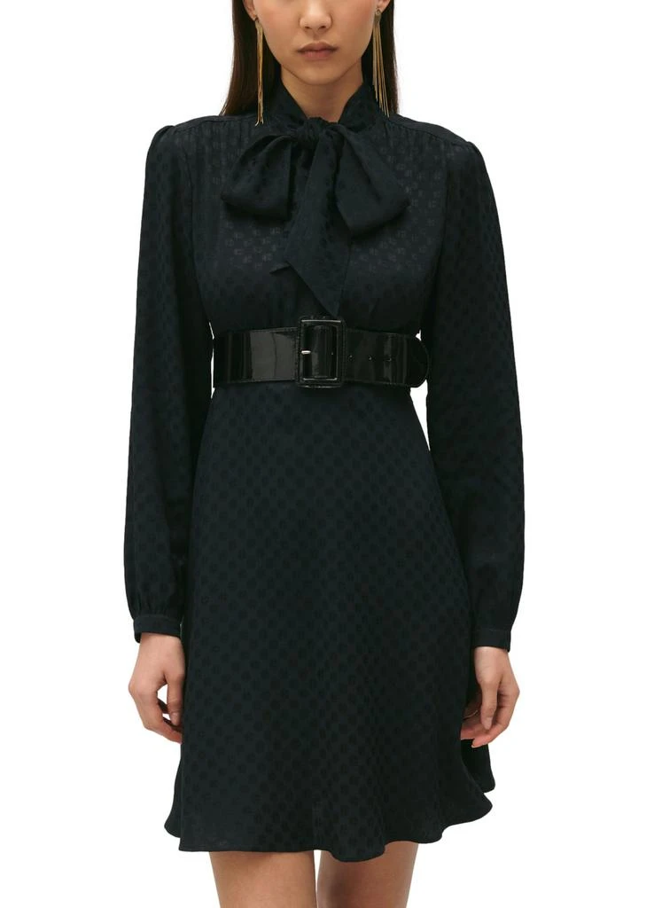 Claudie Pierlot Dress with pussy bow collar 2