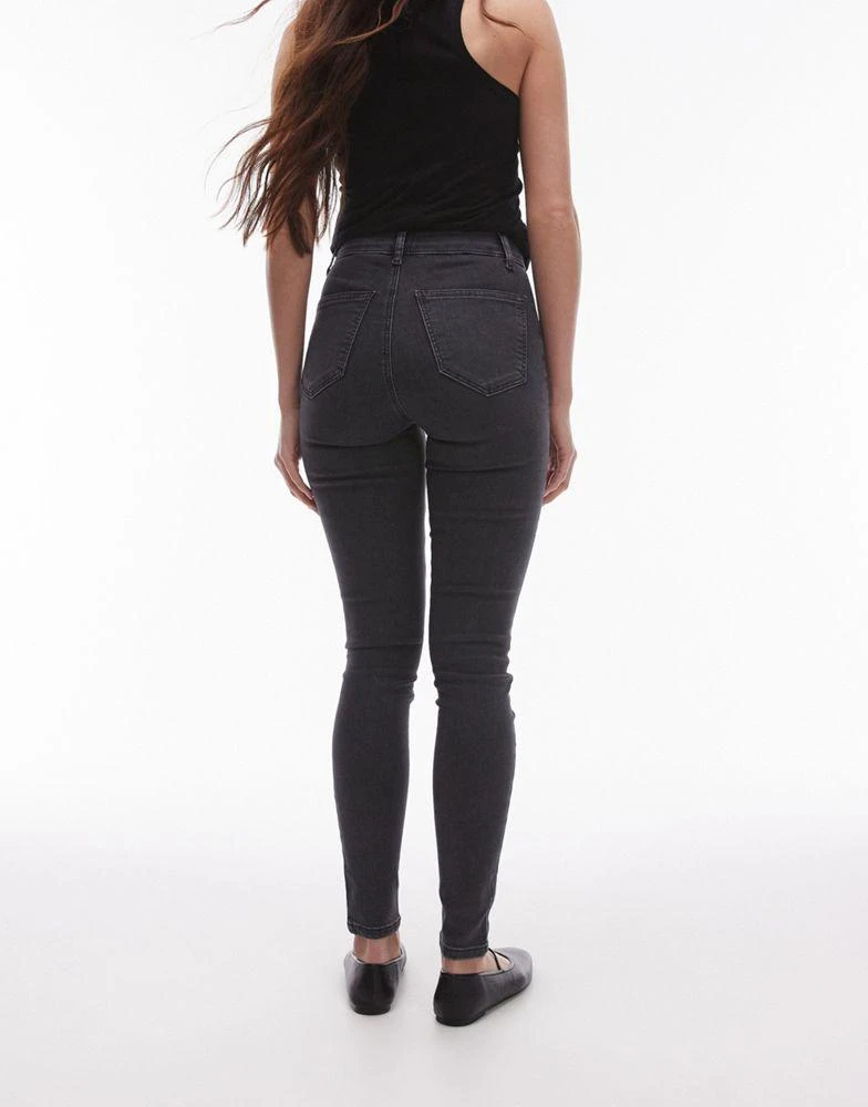 Topshop Topshop Joni high rise super skinny jean in washed black 3