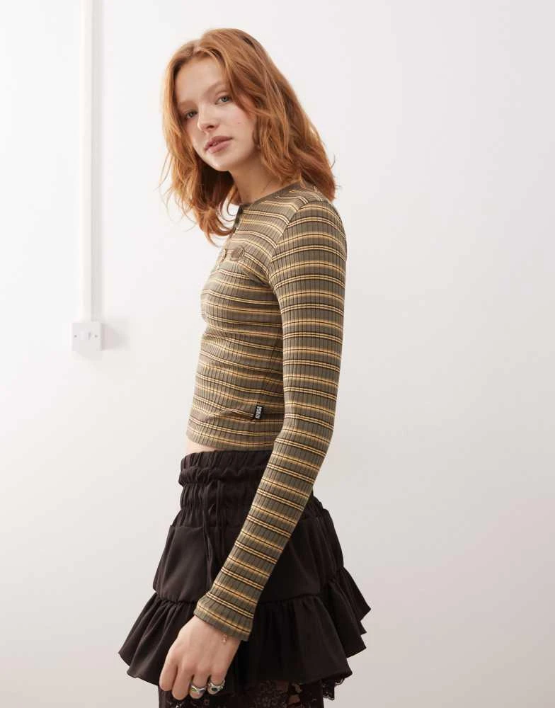 minga Minga London long sleeve top in green stripe 4