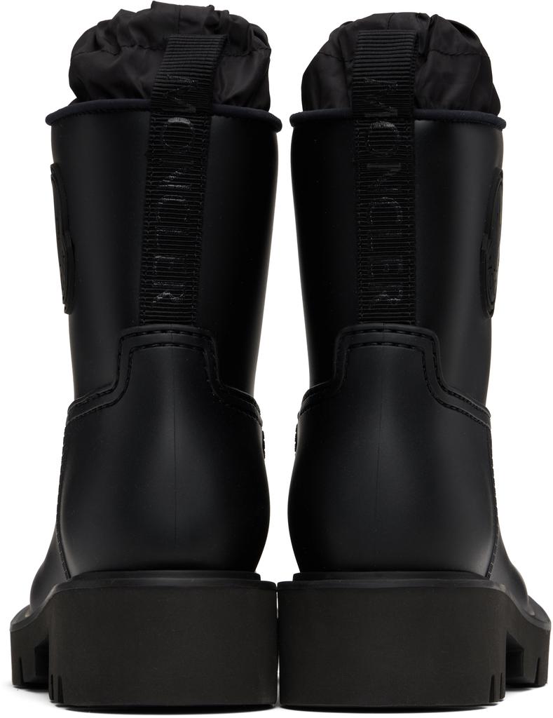 Moncler Black Kickstream Rain Boots