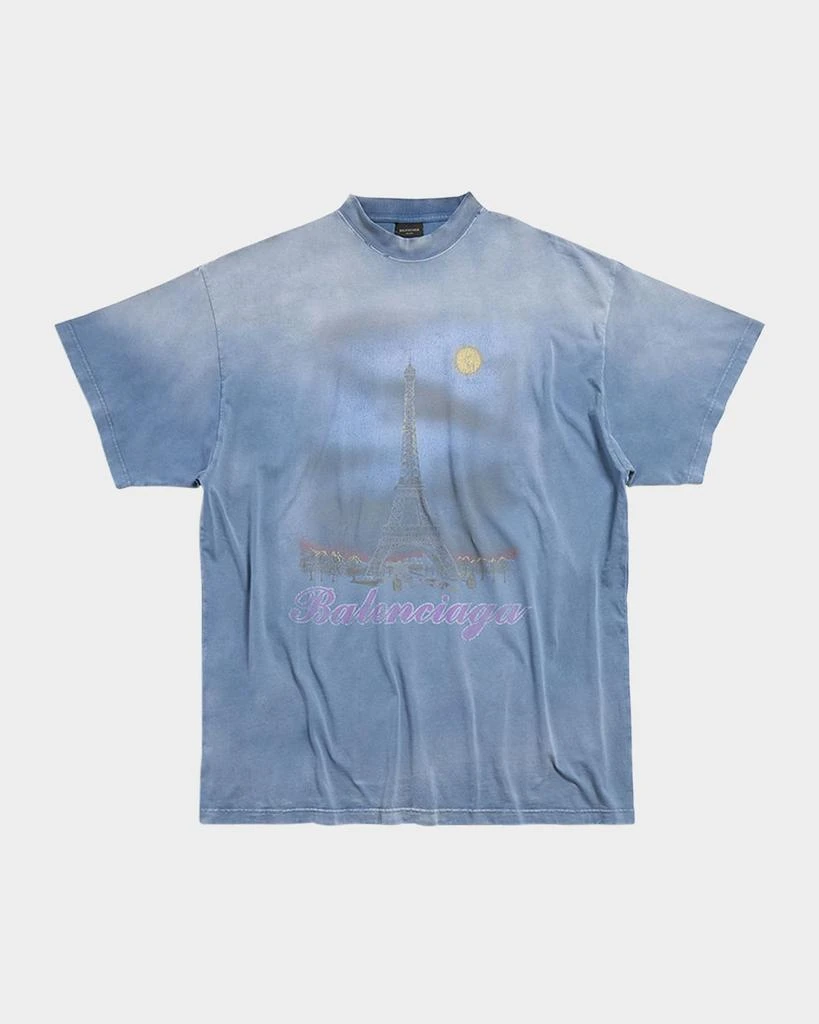 Balenciaga Men's Oversized Paris T-Shirt 1