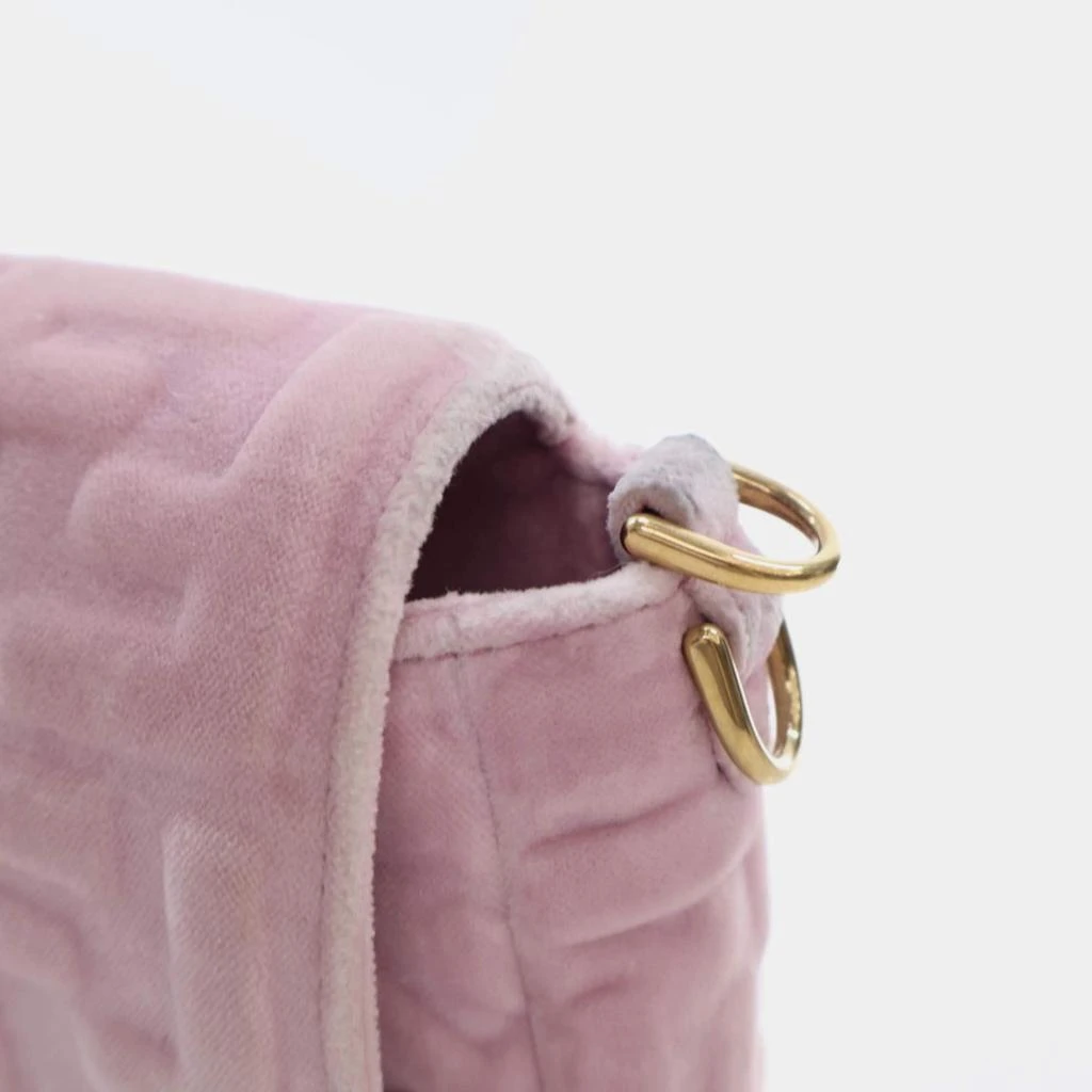 Fendi Fendi Rosa Confetti Velvet FF Embossed Baguette Shoulder Bags 18