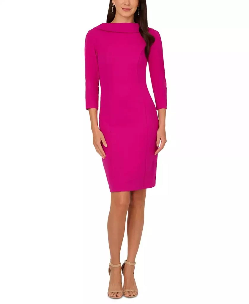 Adrianna Papell Women's Collared 3/4-Sleeve Sheath Dress 1