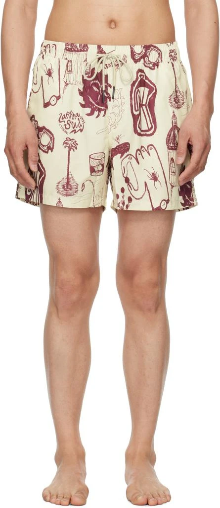 OAS Off-White
Burgundy Cantina Swim Shorts