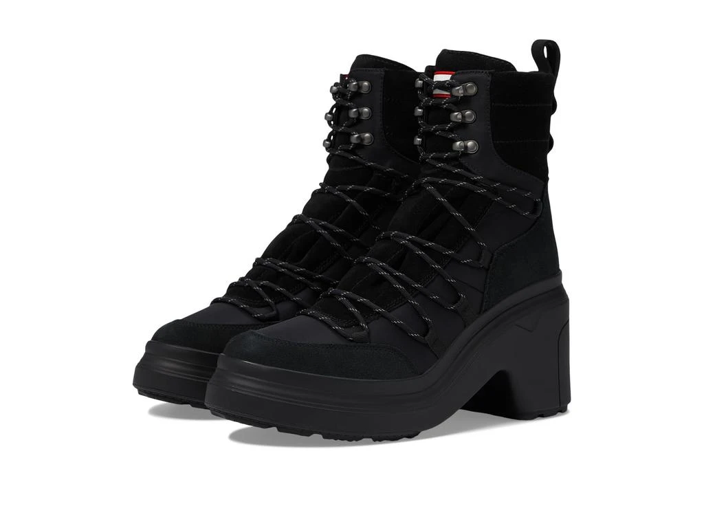 Hunter Discoverer Mid Lace-Up Leather Heel Boot 1