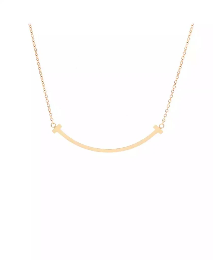 Pre-Owned Tiffany 
Co T Smile Pendant Necklace
