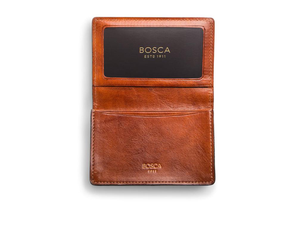 Bosca Dolce Collection - Full Gusset Two-Pocket Card Case w/ I.D.