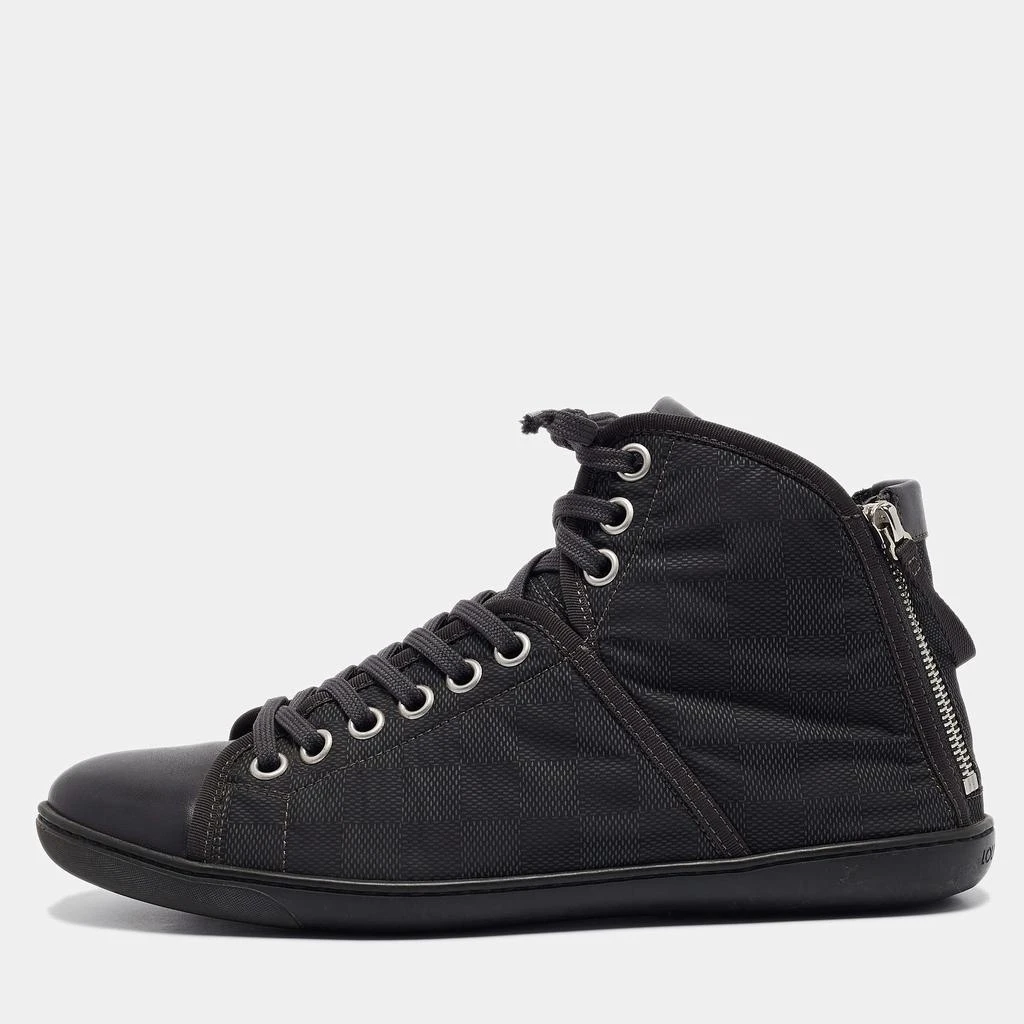 Louis Vuitton Louis Vuitton Black Nylon and Leather High Top Sneakers Size 41 1