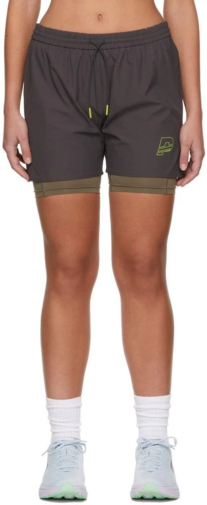 PRAISE ENDURANCE Grey Diablo Runner Sports Shorts 1