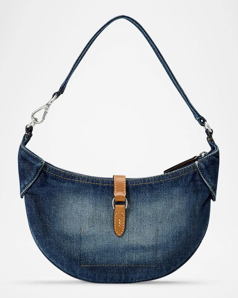 Ralph Lauren Polo ID Small Denim Leather Shoulder Bag 5