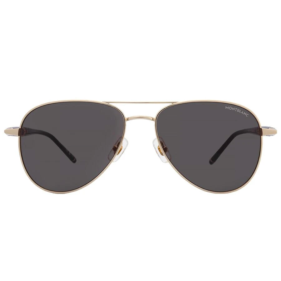 MontBlanc Grey Pilot Men's Sunglasses MB0345S 001 57 1