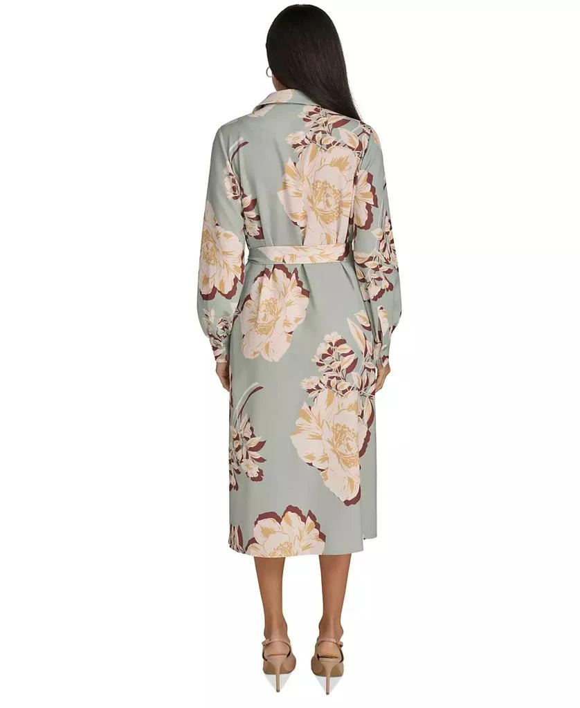 Calvin Klein Women's Printed Long-Sleeve A-Line Shirtdress 5