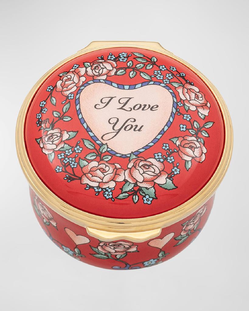 Halcyon Days I Love You Enamel Box