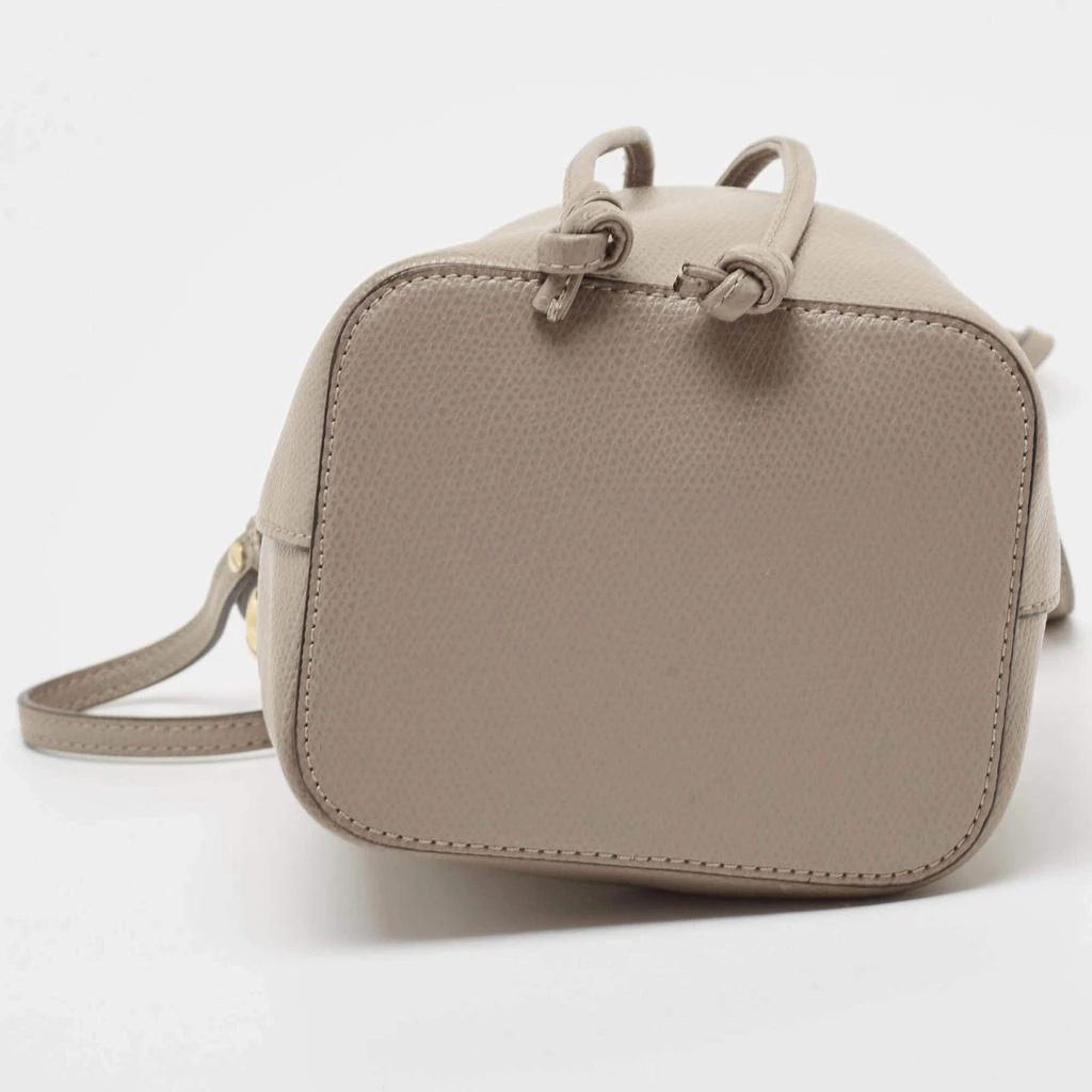 Fendi Fendi Grey Leather Mini Mon Tresor Drawstring Bucket Bag 6
