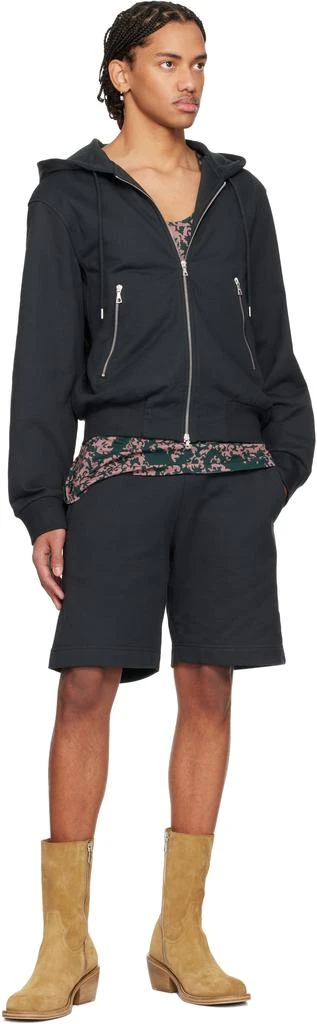 Dries Van Noten Black Loose Zipped Hoodie 4