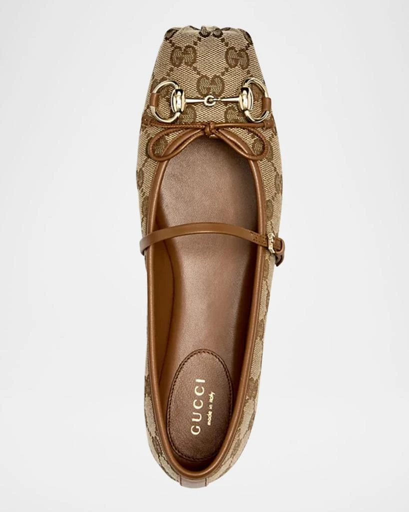 Gucci GG Canvas Horsebit Ballerina Flats 4