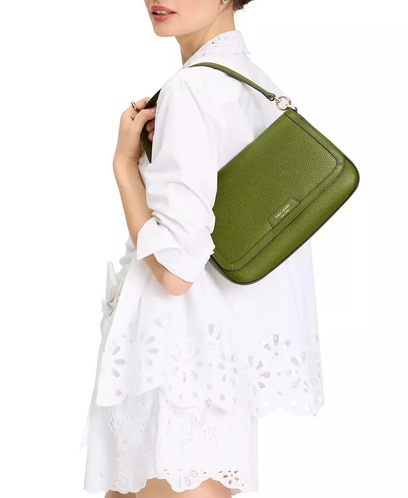 Kate Spade Hudson Pebbled Leather Flap Small Shoulder Bag 1