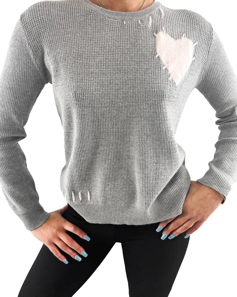 Red Haute Red Haute - Women's Distressed Heart Sweater 1