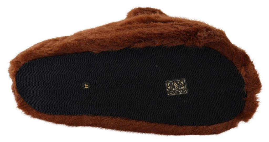 Dolce & Gabbana Dolce & Gabbana Brown Teddy Bear Slippers Sandals Shoes 7
