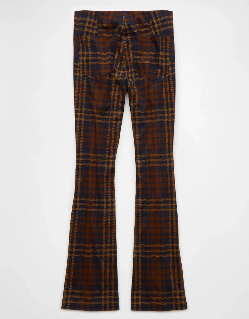 AE AE It Knit Pull-On High-Waisted Kick Boot Plaid Pant 4