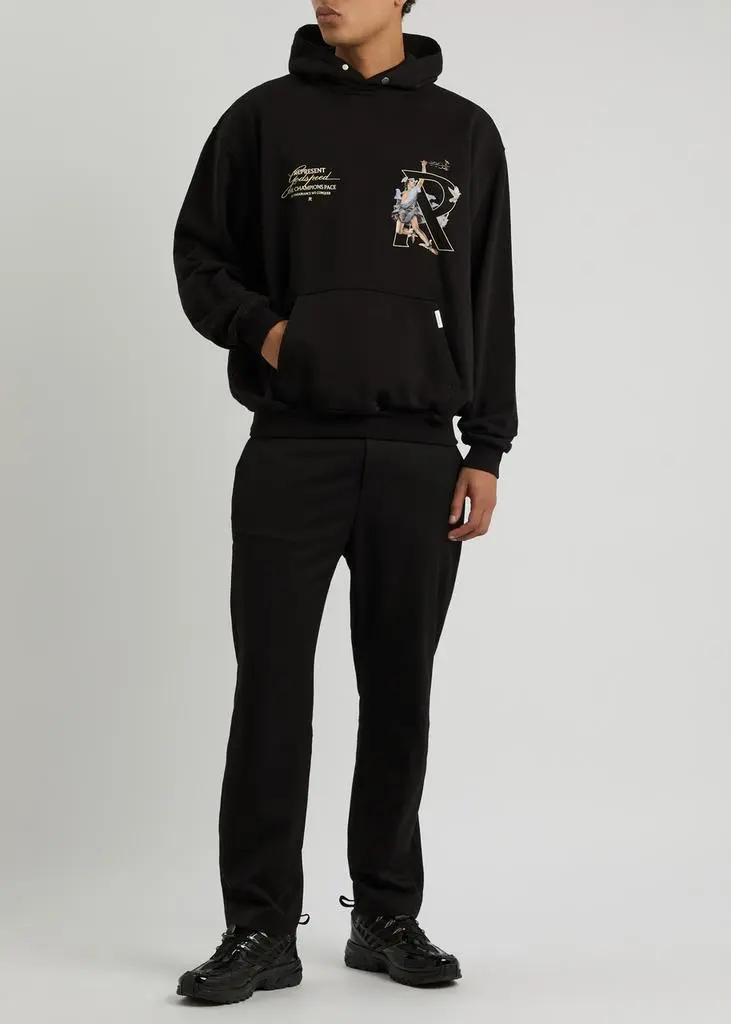 Represent Hermes printed hooded cotton sweatshirt 4