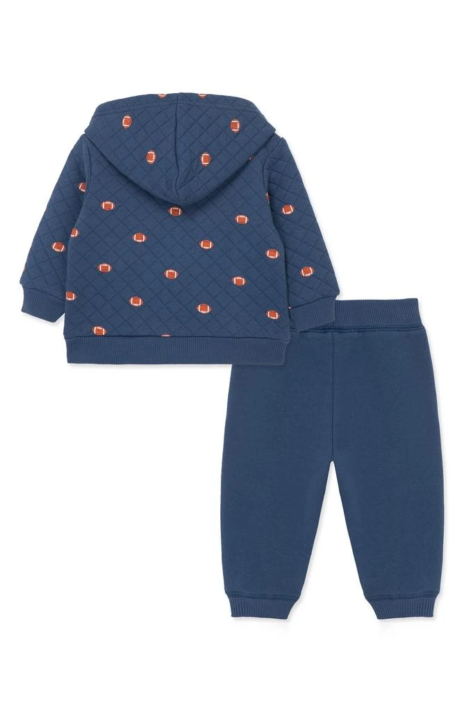 Little Me Football Quilted Zip Hoodie & Pants Set 2